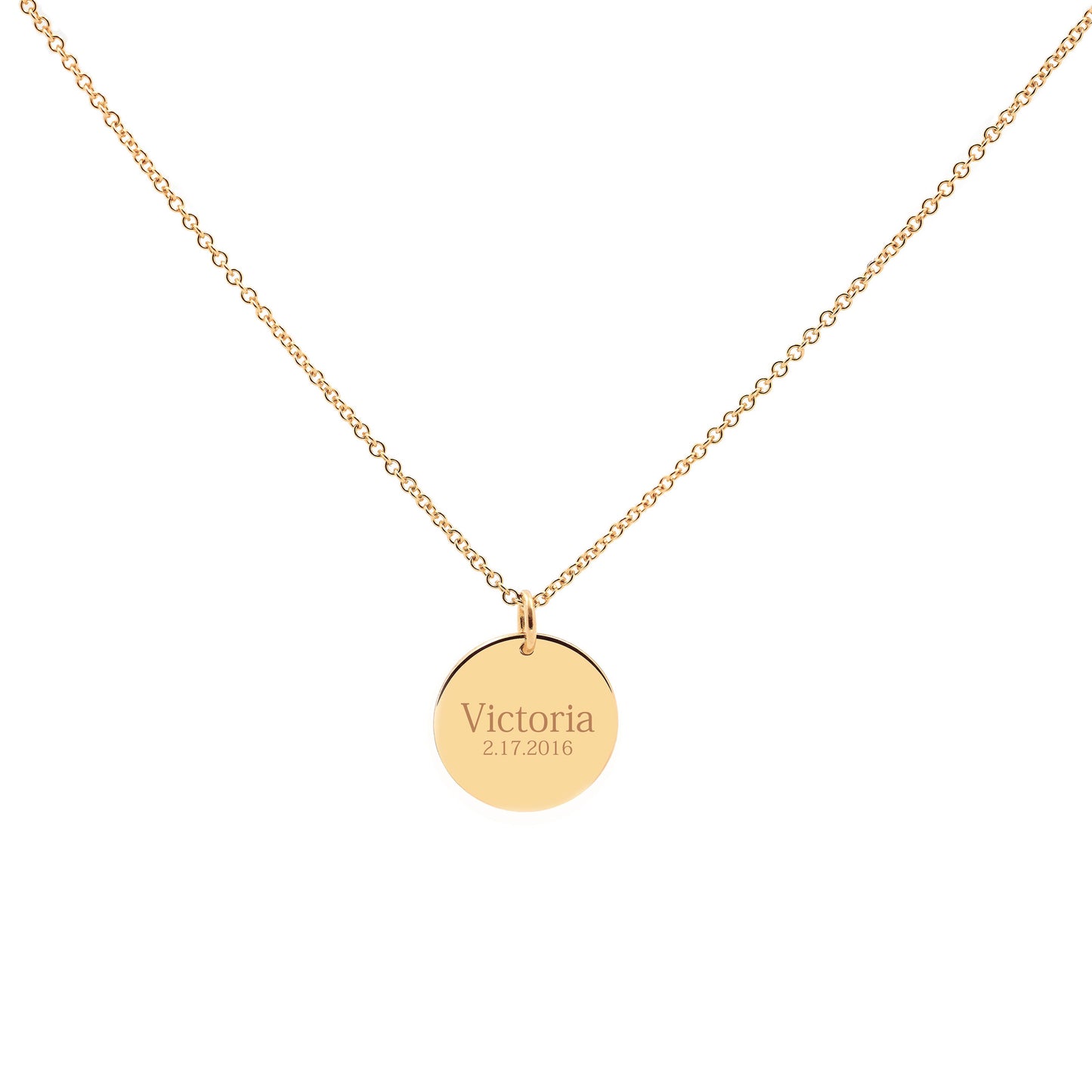 Handprint / Footprint Cable Chain Necklace in 14K Gold