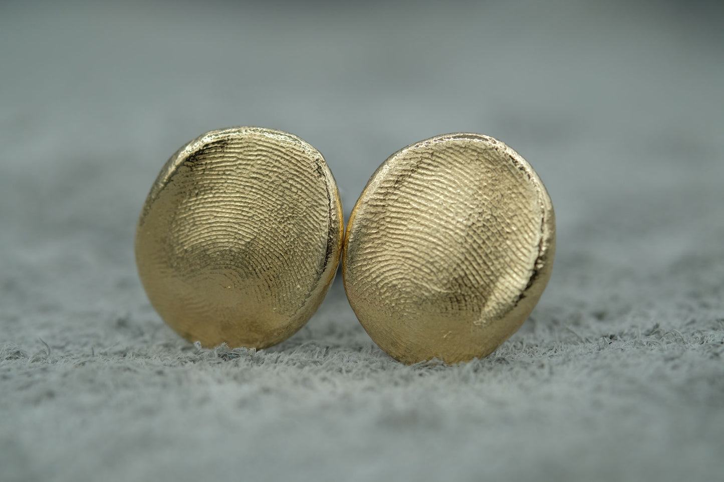 Children's Fingerprints Cufflinks in solid 10k Gold and 925 Sterling Silver by Matanai Jewelry