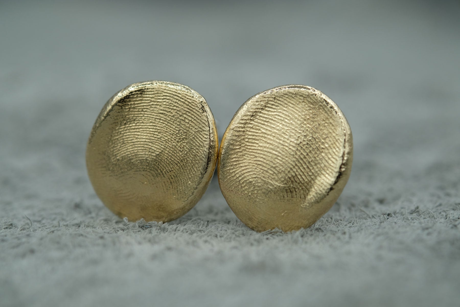 Children's Fingerprints Cufflinks in solid 10k Gold and 925 Sterling Silver by Matanai Jewelry