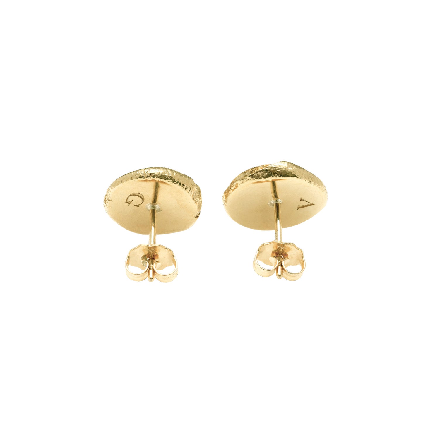 Fingerprints Earrings in solid gold