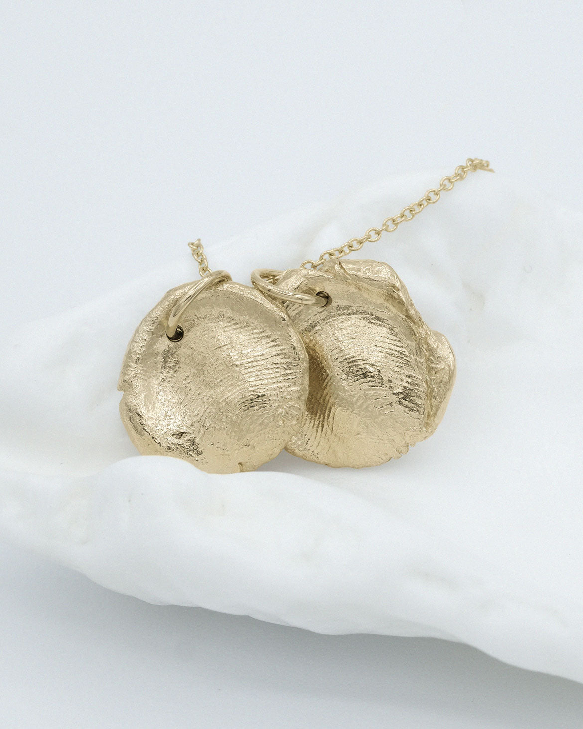 Fingerprint Necklace in solid gold