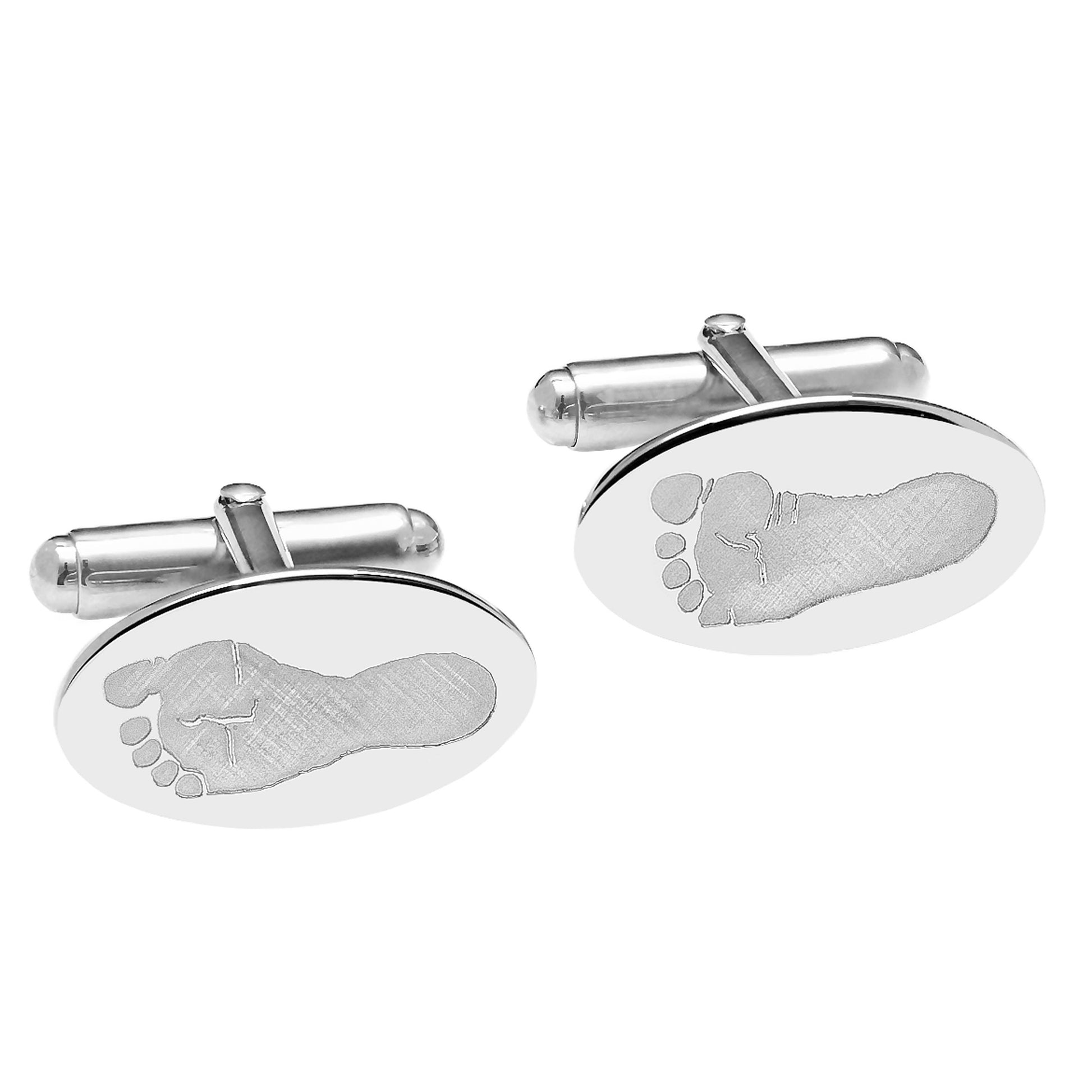 Footprint / Handprint Oval Cufflinks