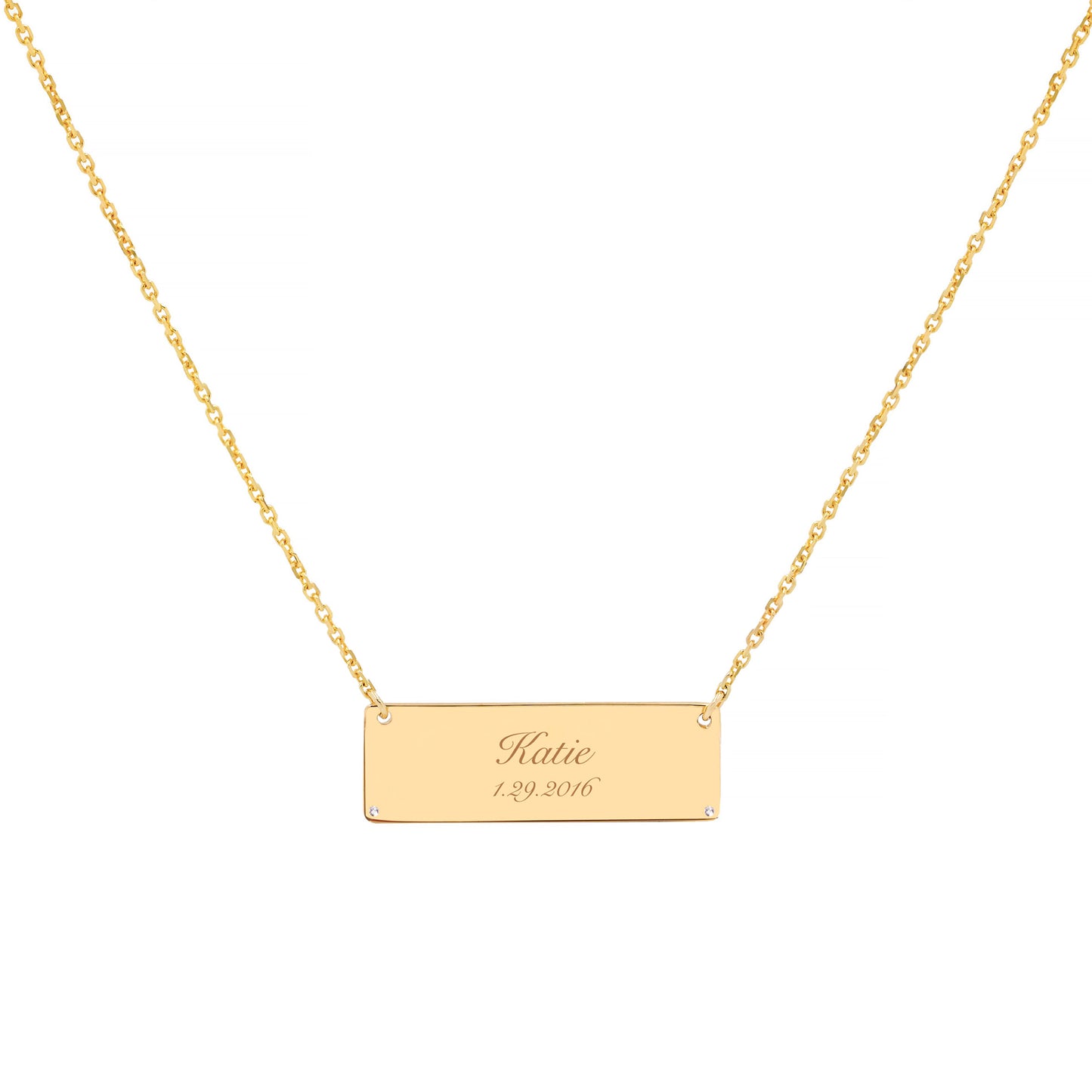 Footprints Mathis LOVE Necklace in 14K Gold with Diamonds