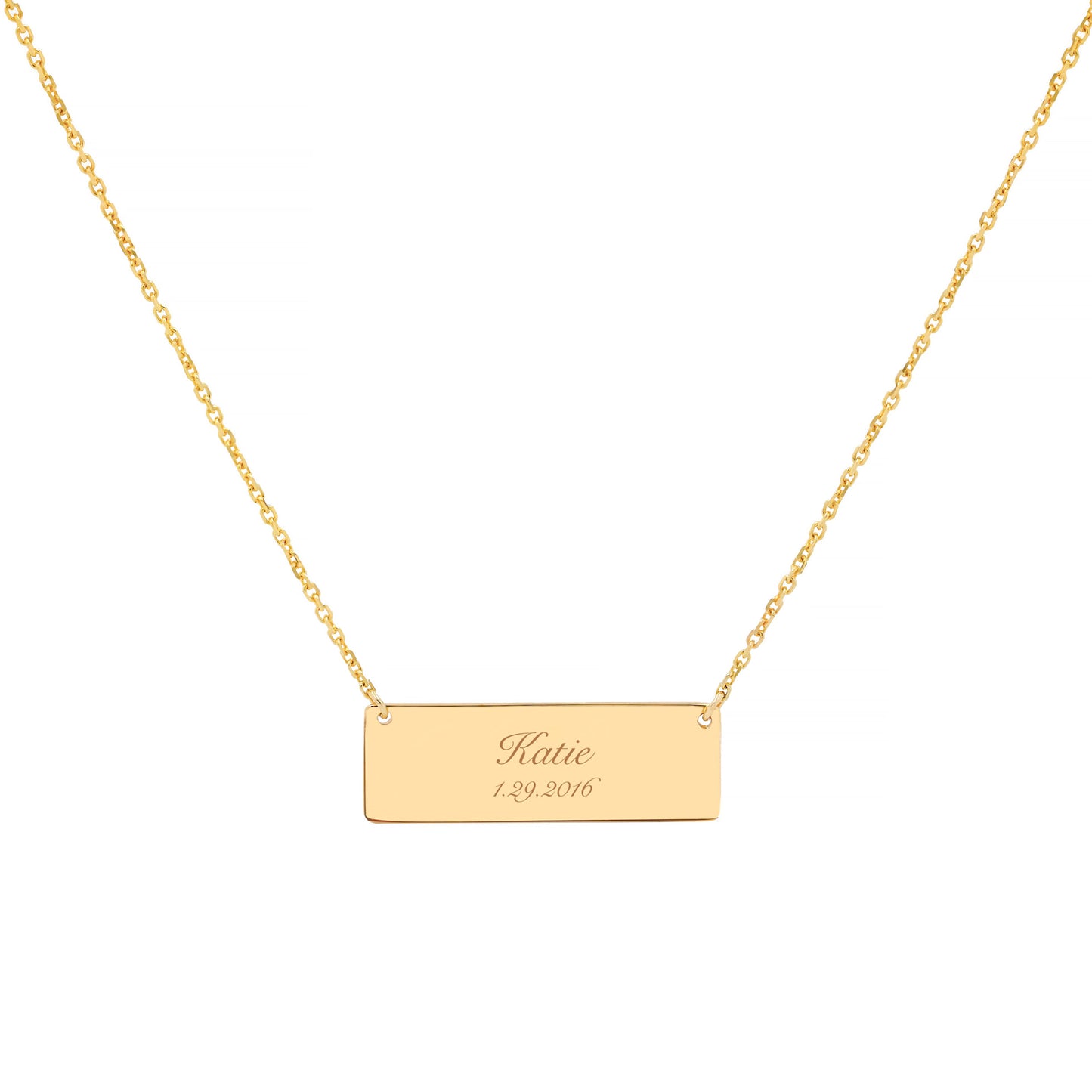 Footprints Mathis LOVE Necklace in 14K Gold