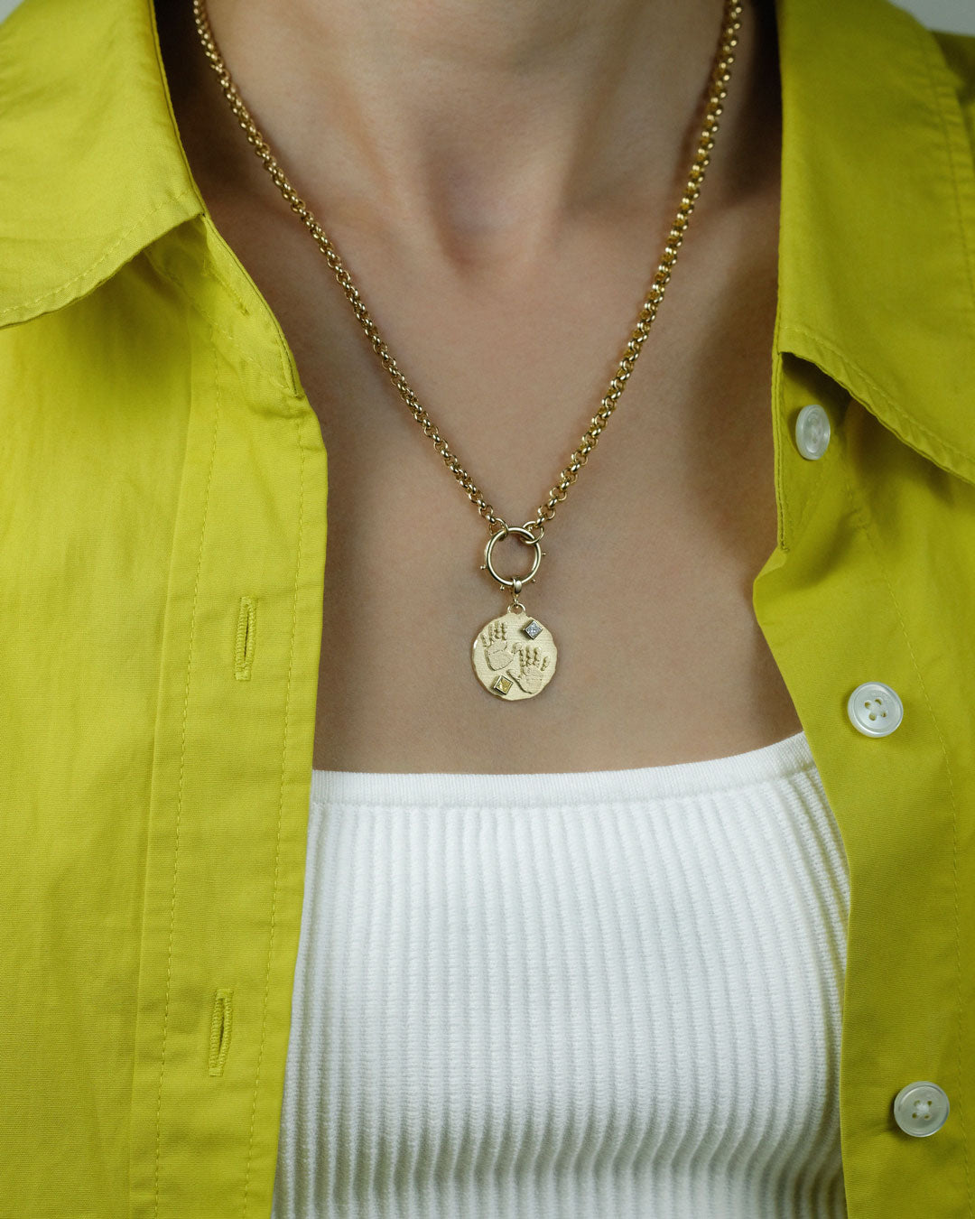 Handprints / Footprints Roman Necklace