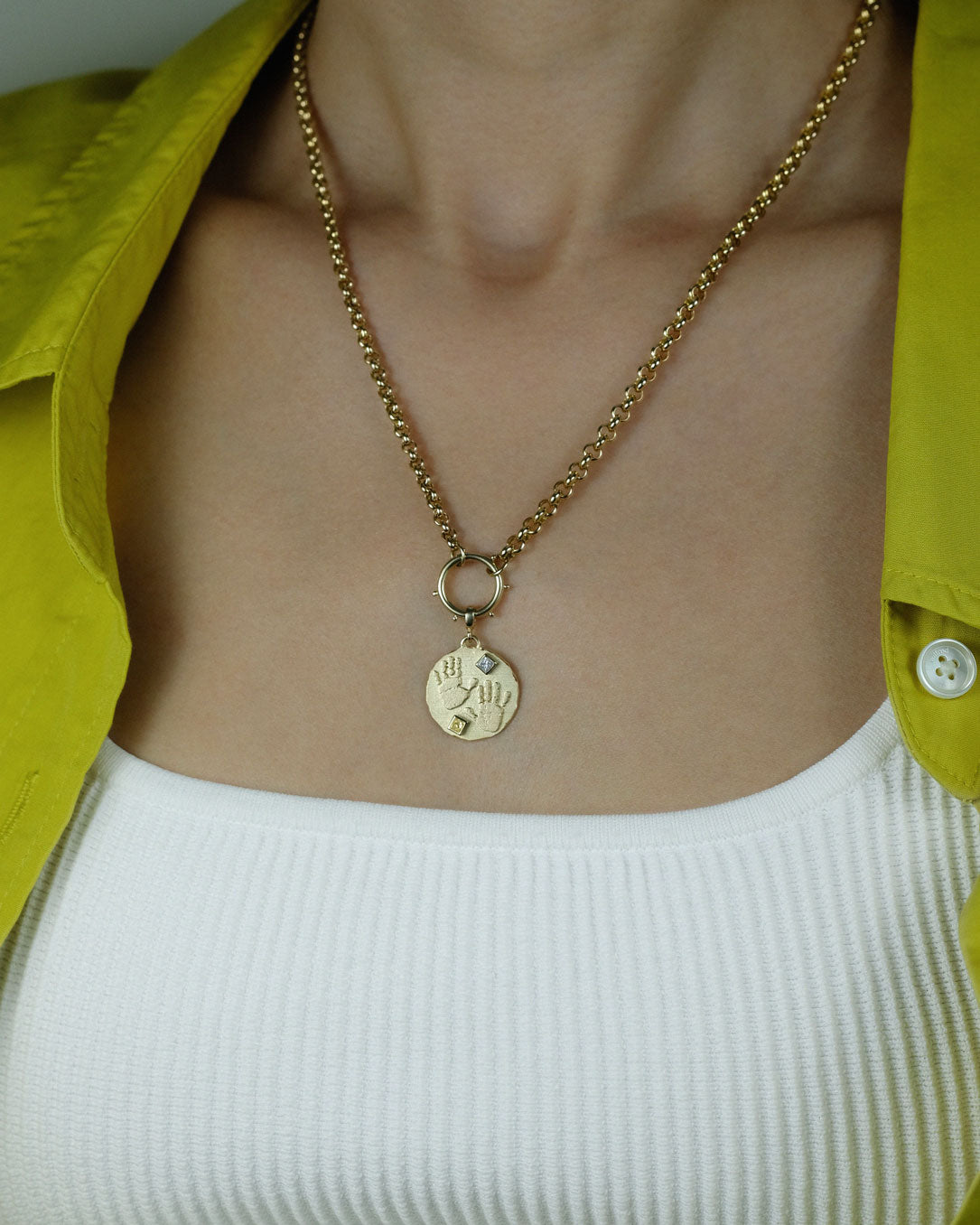 Handprints / Footprints Roman Necklace