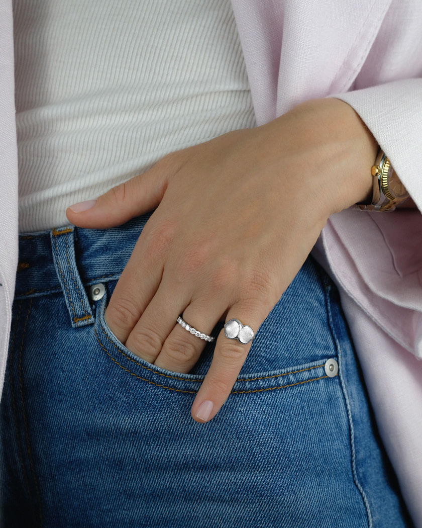 Baby Fingerprint(s) Ring in 925 sterling silver by Matanai Jewelry