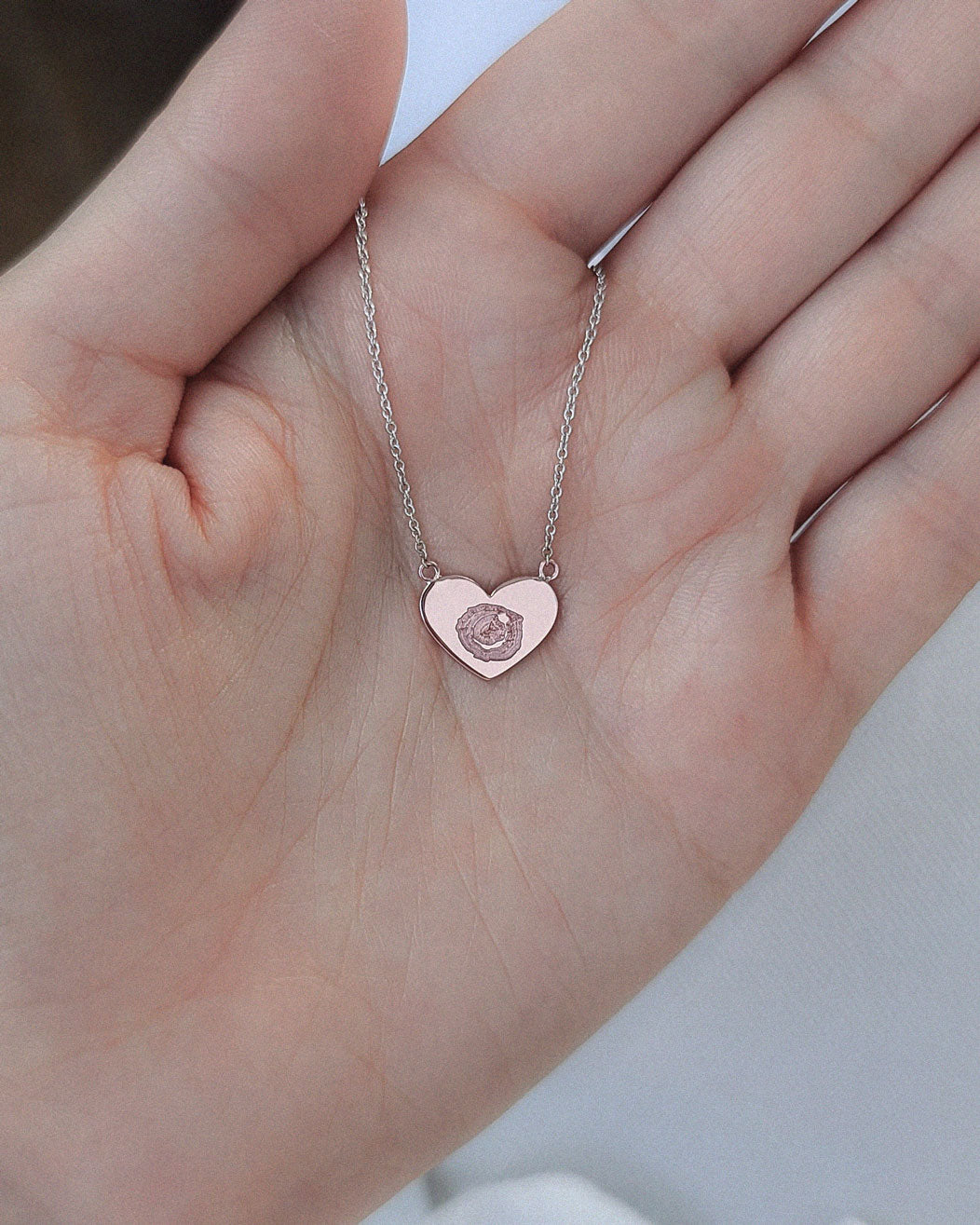 Footprints Heart Necklace